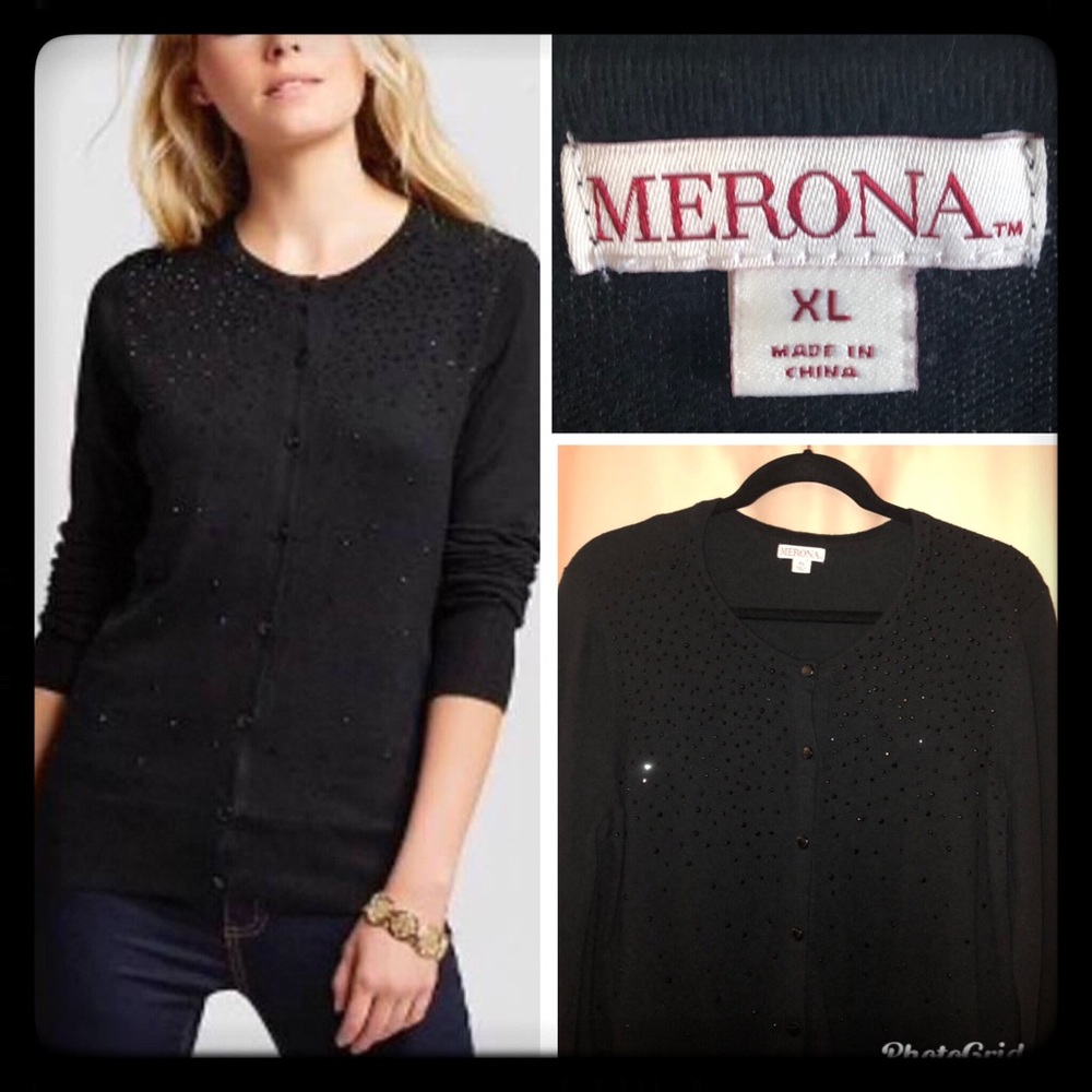 Merona Embellished Cardigan (black)